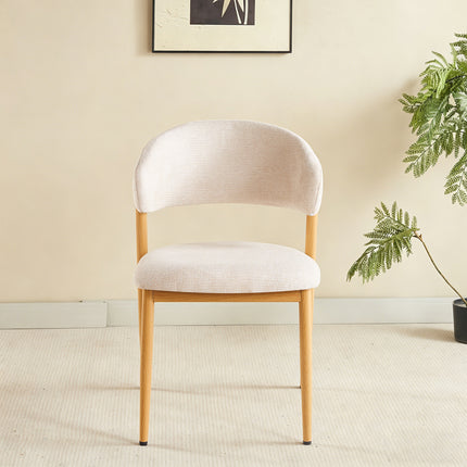 Eetkamerstoel Japandi beige Fabian lichtbruin