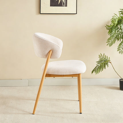 Eetkamerstoel Japandi beige Fabian lichtbruin