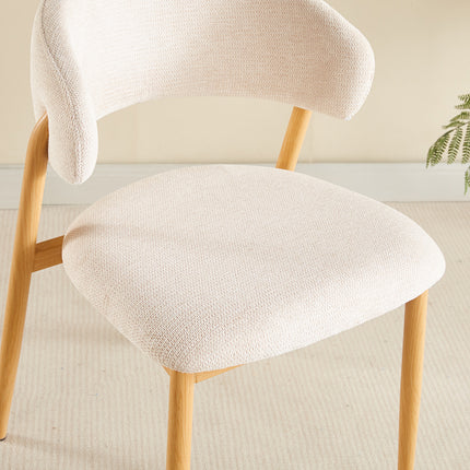 Eetkamerstoel Japandi beige Fabian lichtbruin