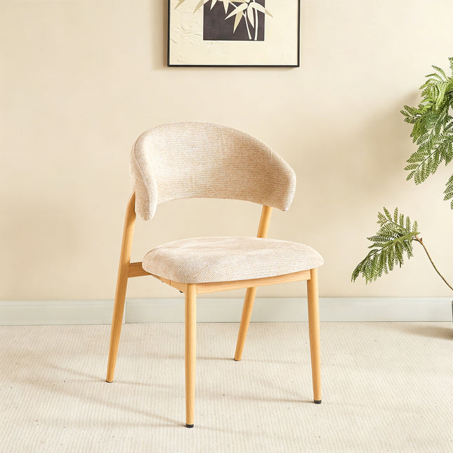 Eetkamerstoel Japandi bruin Fabian lichtbruin