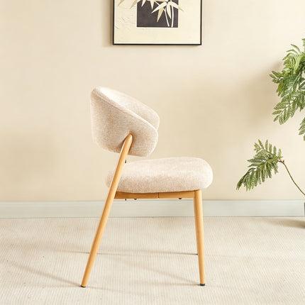 Eetkamerstoel Japandi bruin Fabian lichtbruin