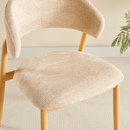 Eetkamerstoel Japandi bruin Fabian lichtbruin