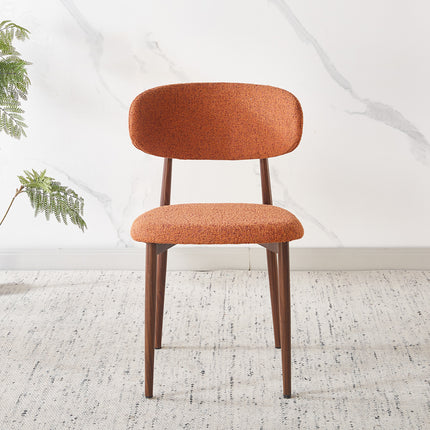 Eetkamerstoel Japandi oranje Reika walnoot