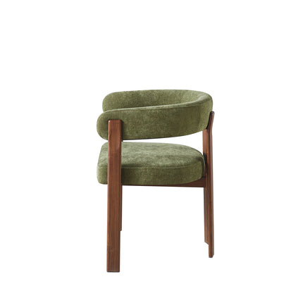 SET DEAL: 6 stuks Eetkamerstoel Japandi groen Tammy walnoot