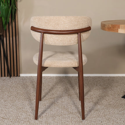 Eetkamerstoel Japandi bruin Reika walnoot