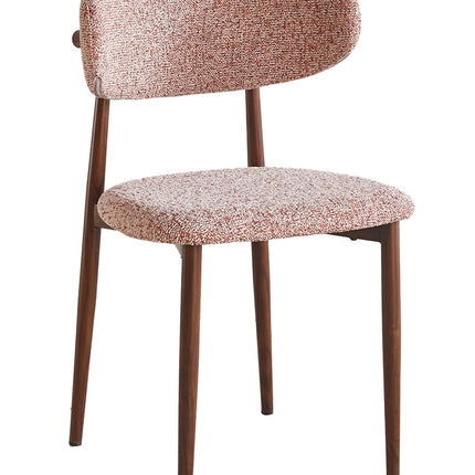 SET DEAL 4 stuks: Eetkamerstoel Japandi roze Reika walnoot