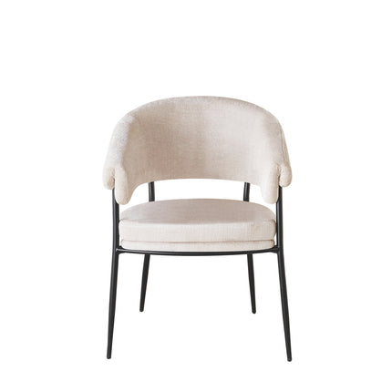 SET DEAL: 6 stuks Eetkamerstoel Japandi Julian lichtgrijs stof