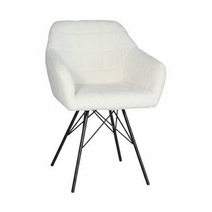 Eetkamerstoel wit teddy Lola