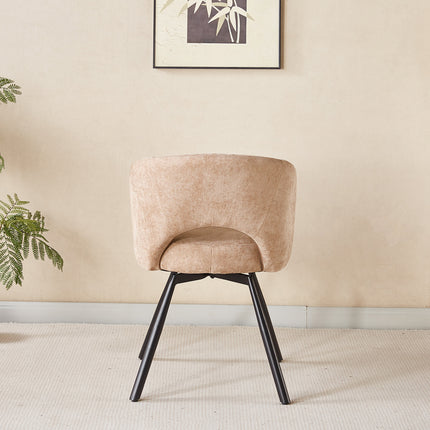 SET DEAL 6 stuks: Eetkamerstoel draaibaar taupe stof Manon