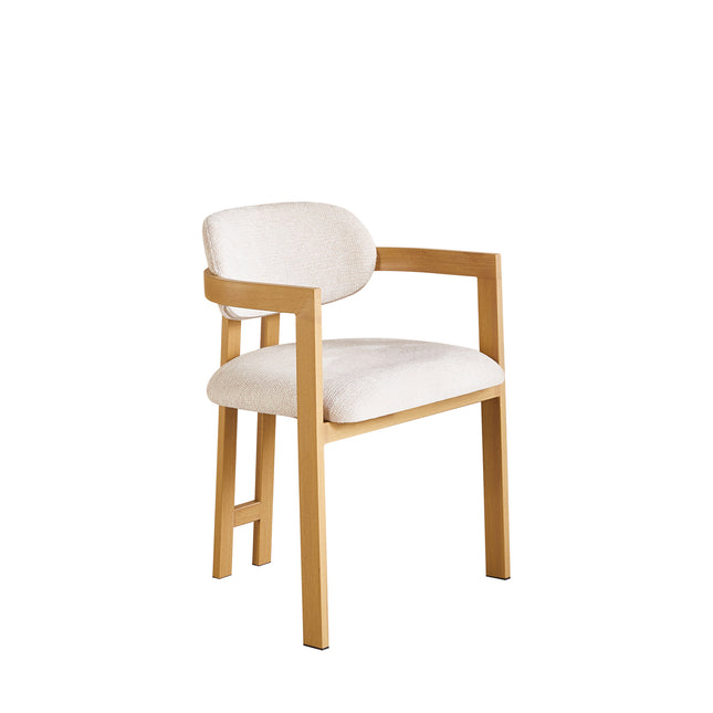 SET DEAL 6 stuks: Eetkamerstoel Japandi beige Maureen lichtbruin