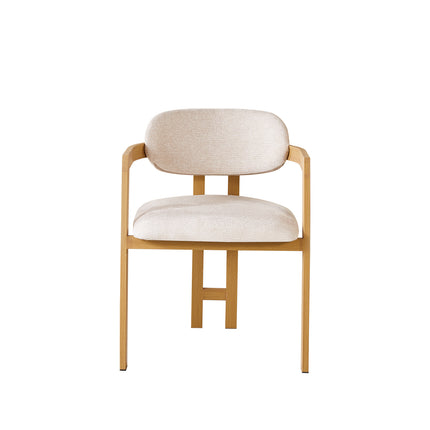 SET DEAL 4 stuks: Eetkamerstoel Japandi beige Maureen lichtbruin