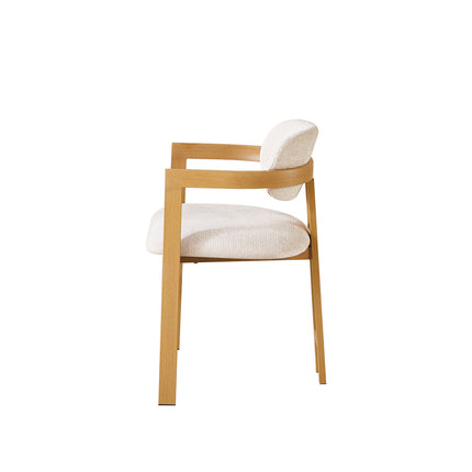 SET DEAL 4 stuks: Eetkamerstoel Japandi beige Maureen lichtbruin