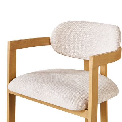 SET DEAL 4 stuks: Eetkamerstoel Japandi beige Maureen lichtbruin