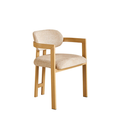SET DEAL 4 stuks: Eetkamerstoel Japandi bruin Maureen lichtbruin