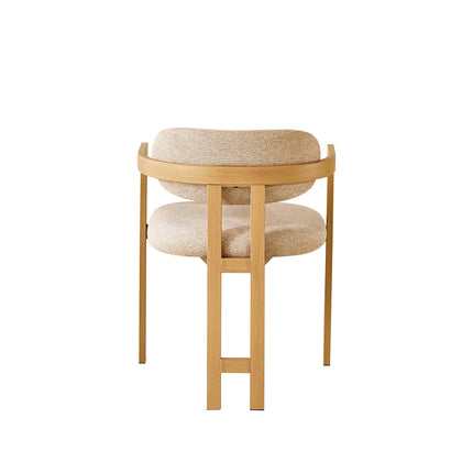 SET DEAL 4 stuks: Eetkamerstoel Japandi bruin Maureen lichtbruin