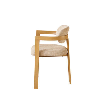 SET DEAL 4 stuks: Eetkamerstoel Japandi bruin Maureen lichtbruin