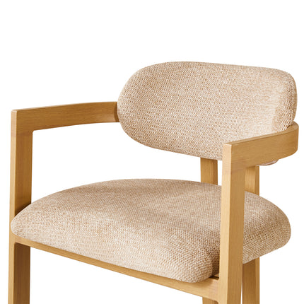 SET DEAL 4 stuks: Eetkamerstoel Japandi bruin Maureen lichtbruin
