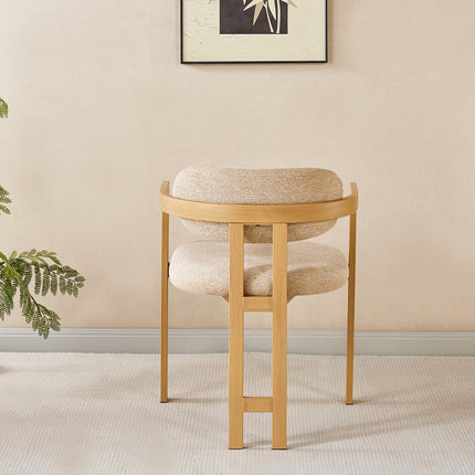 SET DEAL 4 stuks: Eetkamerstoel Japandi bruin Maureen lichtbruin