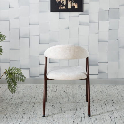 SET DEAL: 6 stuks Eetkamerstoel Japandi beige Mika walnoot