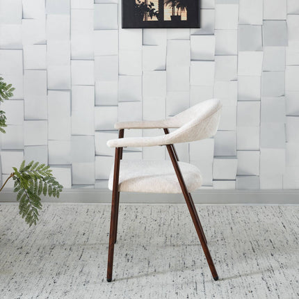 SET DEAL: 6 stuks Eetkamerstoel Japandi beige Mika walnoot