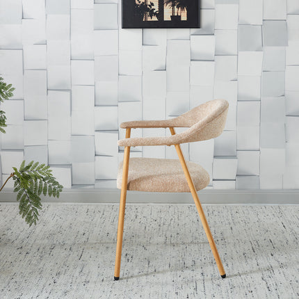 Eetkamerstoel Japandi bruin Mika lichtbruin