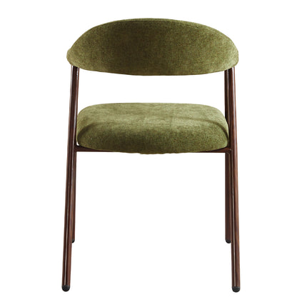 Eetkamerstoel Japandi groen Mika walnoot