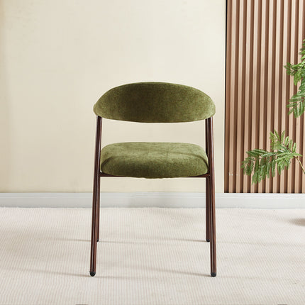 Eetkamerstoel Japandi groen Mika walnoot