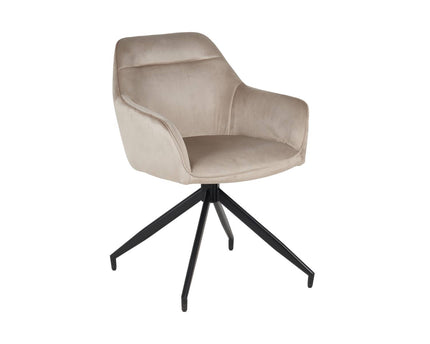 SET DEAL 6 stuks: Eetkamerstoel draaibaar Montana taupe velvet