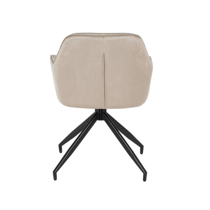 SET DEAL 6 stuks: Eetkamerstoel draaibaar Montana taupe velvet