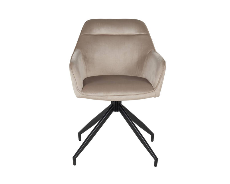 SET DEAL 6 stuks: Eetkamerstoel draaibaar Montana taupe velvet