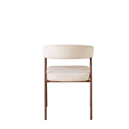Eetkamerstoel Japandi beige Mula walnoot