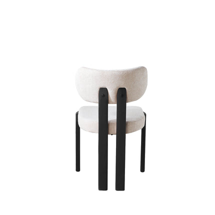 SET DEAL: 6 stuks Eetkamerstoel Japandi beige Naomi zwart