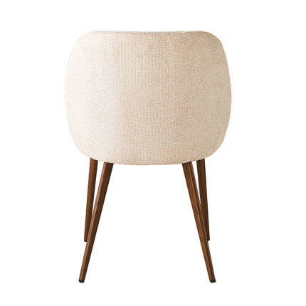 Eetkamerstoel Japandi beige Nathan walnoot