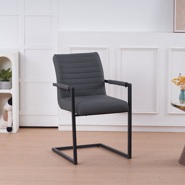 SET DEAL: 6 stuks Eetkamerstoel Noor antraciet eco-leer