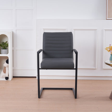 SET DEAL: 6 stuks Eetkamerstoel Noor antraciet eco-leer