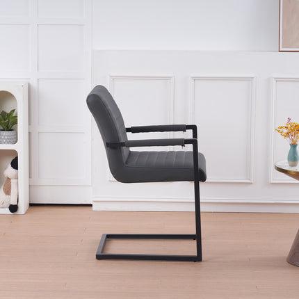 SET DEAL: 6 stuks Eetkamerstoel Noor antraciet eco-leer