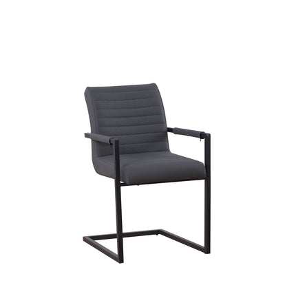 SET DEAL: 6 stuks Eetkamerstoel Noor antraciet eco-leer