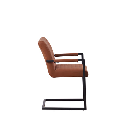 SET DEAL: 6 stuks Eetkamerstoel Noor cognac eco-leer