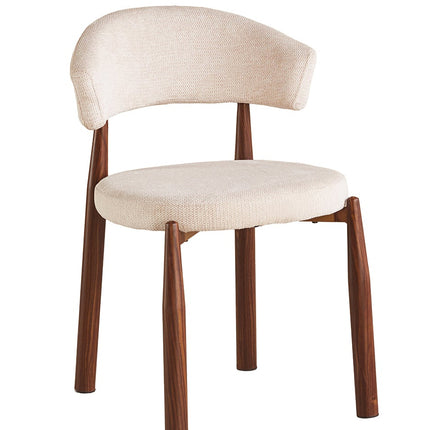 SET DEAL 4 stuks: Eetkamerstoel Japandi beige Ouma walnoot