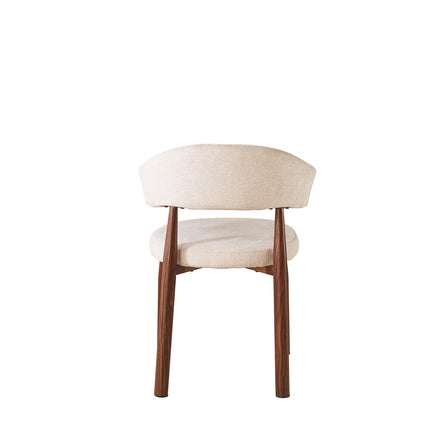 SET DEAL 4 stuks: Eetkamerstoel Japandi beige Ouma walnoot