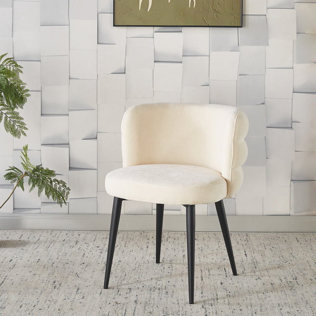 Eetkamerstoel Quinn beige chenille