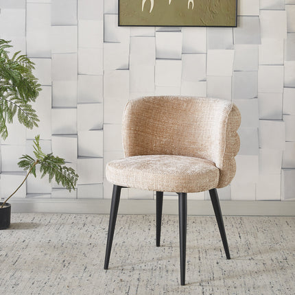 Eetkamerstoel Quinn taupe chenille