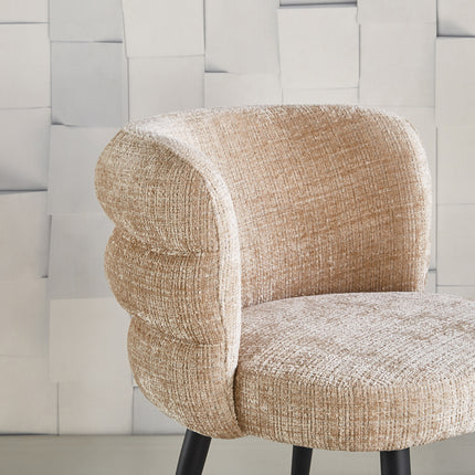 Eetkamerstoel Quinn taupe chenille