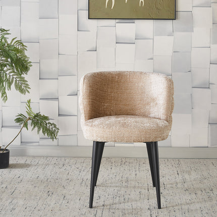 Eetkamerstoel Quinn taupe chenille