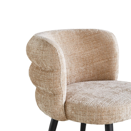Eetkamerstoel Quinn taupe chenille