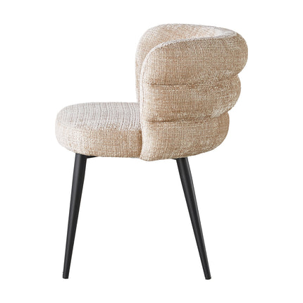 Eetkamerstoel Quinn taupe chenille