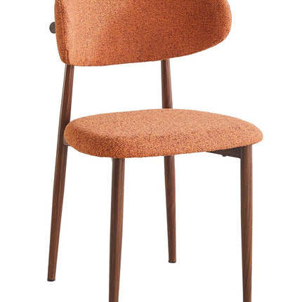 SET DEAL 6 stuks: Eetkamerstoel Japandi oranje Reika walnoot