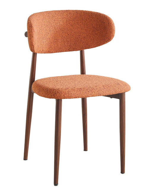 SET DEAL 4 stuks: Eetkamerstoel Japandi oranje Reika walnoot