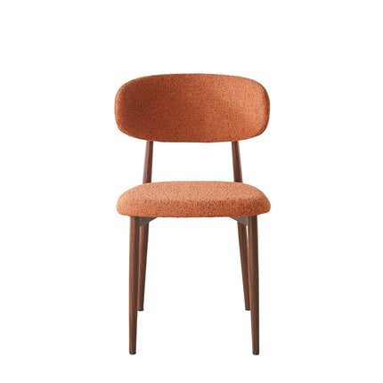 Eetkamerstoel Japandi oranje Reika walnoot