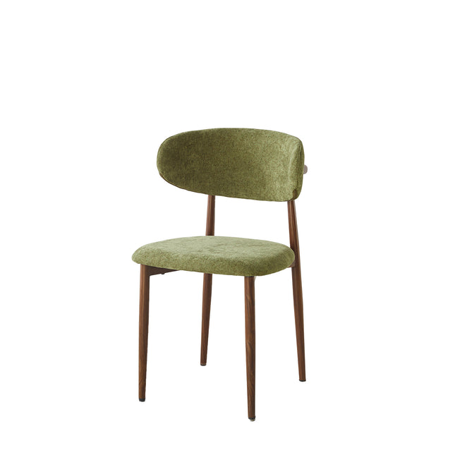 SET DEAL 6 stuks: Eetkamerstoel Japandi groen Reika walnoot